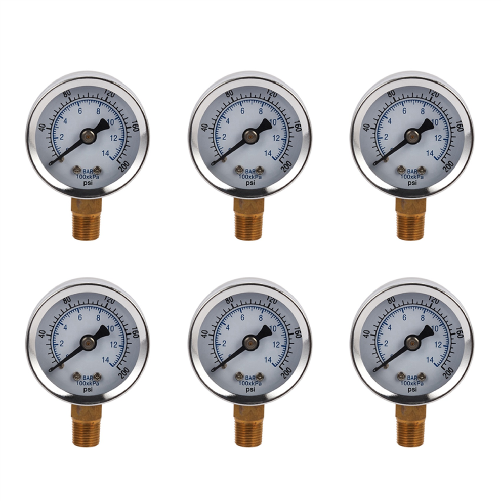 40-14 Bar 0-200 Psi 0-14 Bar Pressure Gauge 1/8 Npt Air Compressor 4713514205804