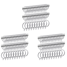 40 Pcs Metal Curtain Ring for Curtains,32 Mm Inner Diameter (Silver)