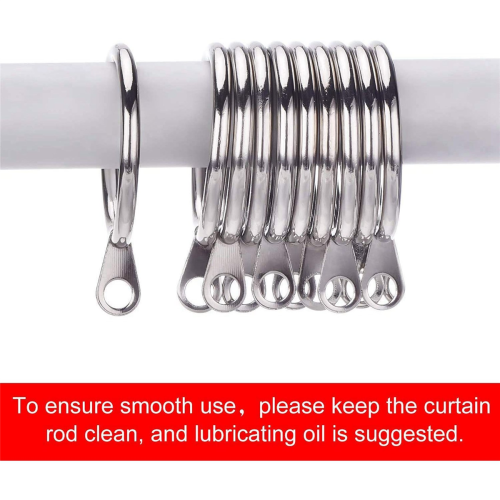 40 Pcs Metal Curtain Ring for Curtains,32 Mm Inner Diameter (Silver) 2