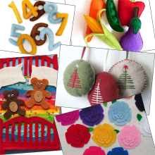 40Pcs Felt Fabric Squares DIY Craftwork Felt Crafts Assorted Colors