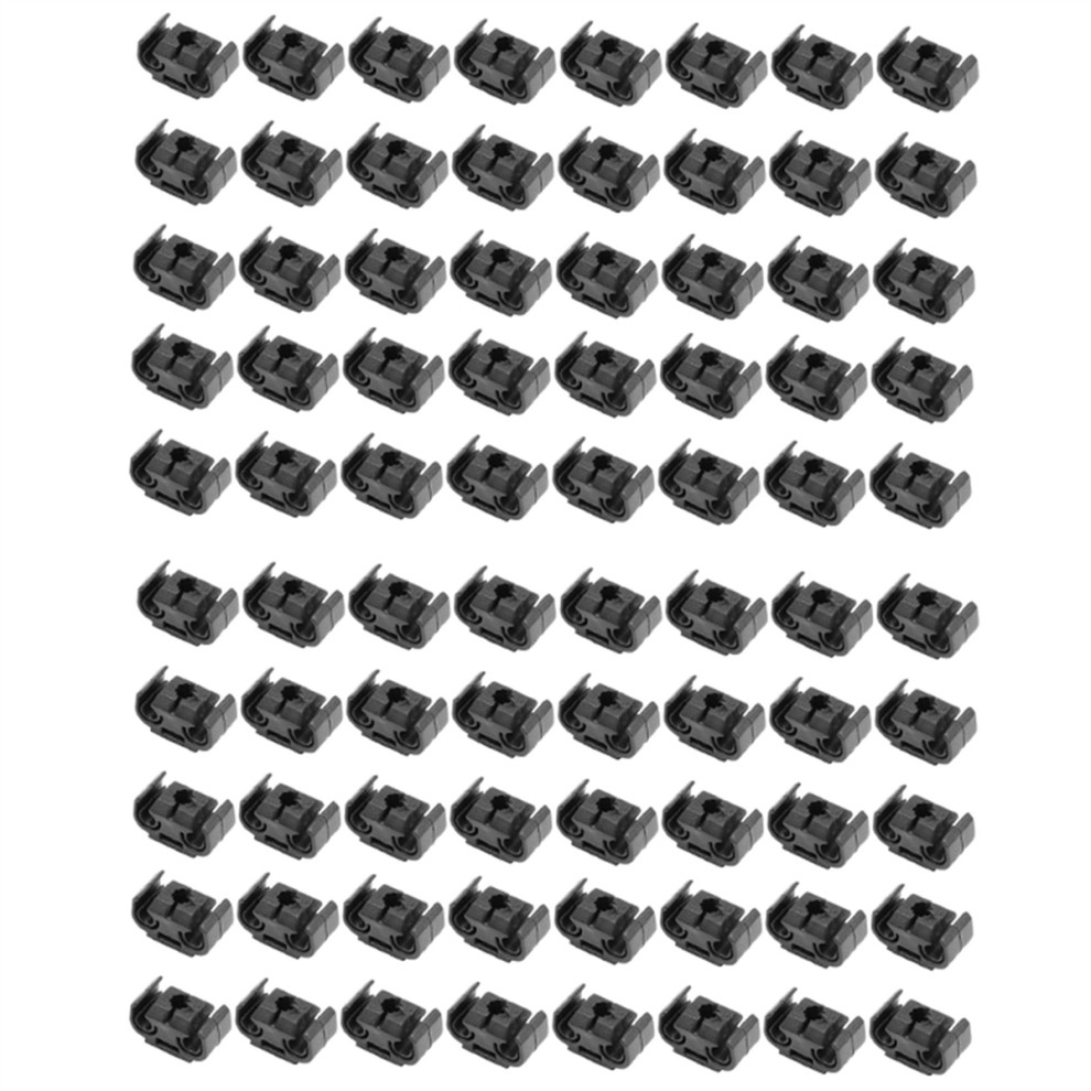 40Pcs 2 Point Brake Pipe Line Retaining Clip 811611797 4.75Mm Black 4713514206931