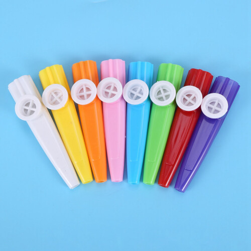 48 stycken plast 8 färgglada Kazoo musikinstrument för gitarr 1