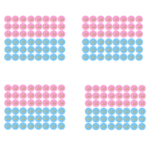 48 Pieces Gender Reveal Stickers Games Team Boy & Team Girl Perfect