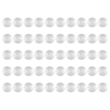 50 kpl/erä 12 mm pyöreä litteä selkä kirkas lasikabochon korkealaatuinen