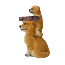 Puppy Polyresin Vogelbad Handgemaakte Cadeaus voor Buiten, Huis & Tuin