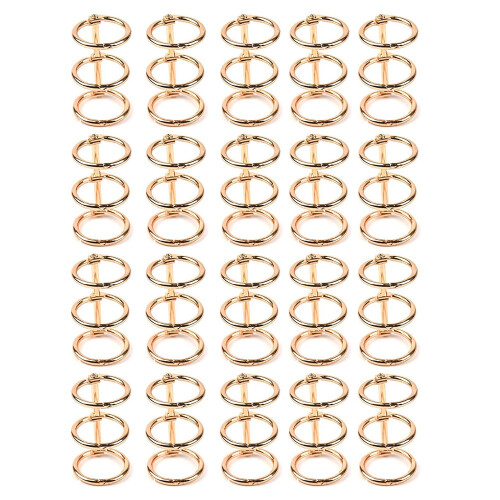 20 Stück 3-Ring-Gold-Buchringe Blattordner Büro-Buchringe