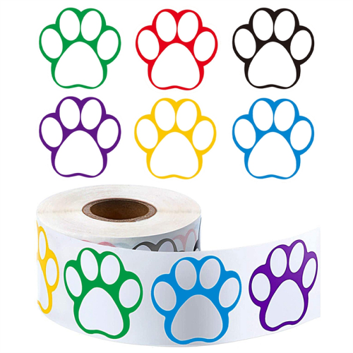 500 pezzi etichette adesive colorate per targhette identificative per cani da 1 pollice