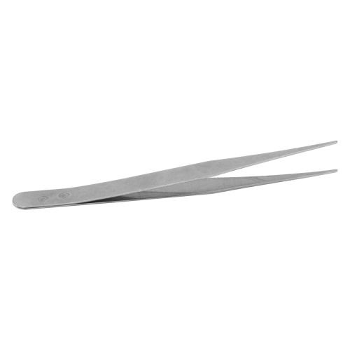 Pinzette dritte a punta fine color argento da 4 1/2" 1