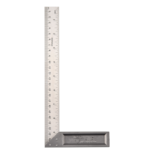 Esquadra em L de aço inoxidável, 25 cm de comprimento, com ângulo de 90