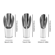 Set di 3 palette per terriccio in metallo per bonsai, palette per terriccio da giardino, utensili per bonsai