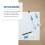 10Pcs School Protractor Set Rulers for Maths and Engineering, Blue 4