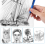 2.0mm Mechanical Pencil for Art Sketching with 12 Pcs Refill - Blue 4
