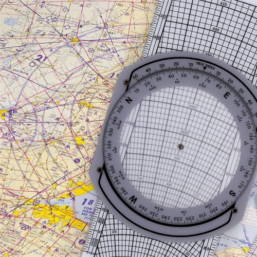 Computador de Voo E6B - Plotter de Aviação com Régua de Cálculo Circular 2