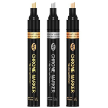 Permanenta metallpennor i 3 färger, 2–3 mm större användningsområde