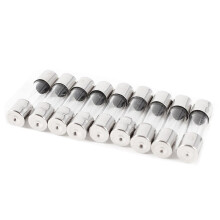 Conjunto de 10 fusíveis de vidro de ação rápida, 5x20mm, 250V, 0,5A