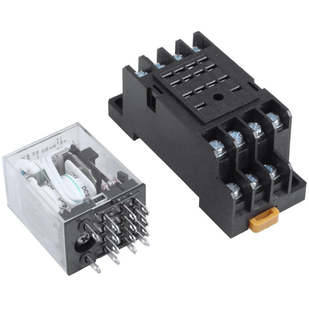 Dc 24V Coil Volt 4Pdt 14 Pin Terminal Electromagnetic Relay Hh54p 4853297019271
