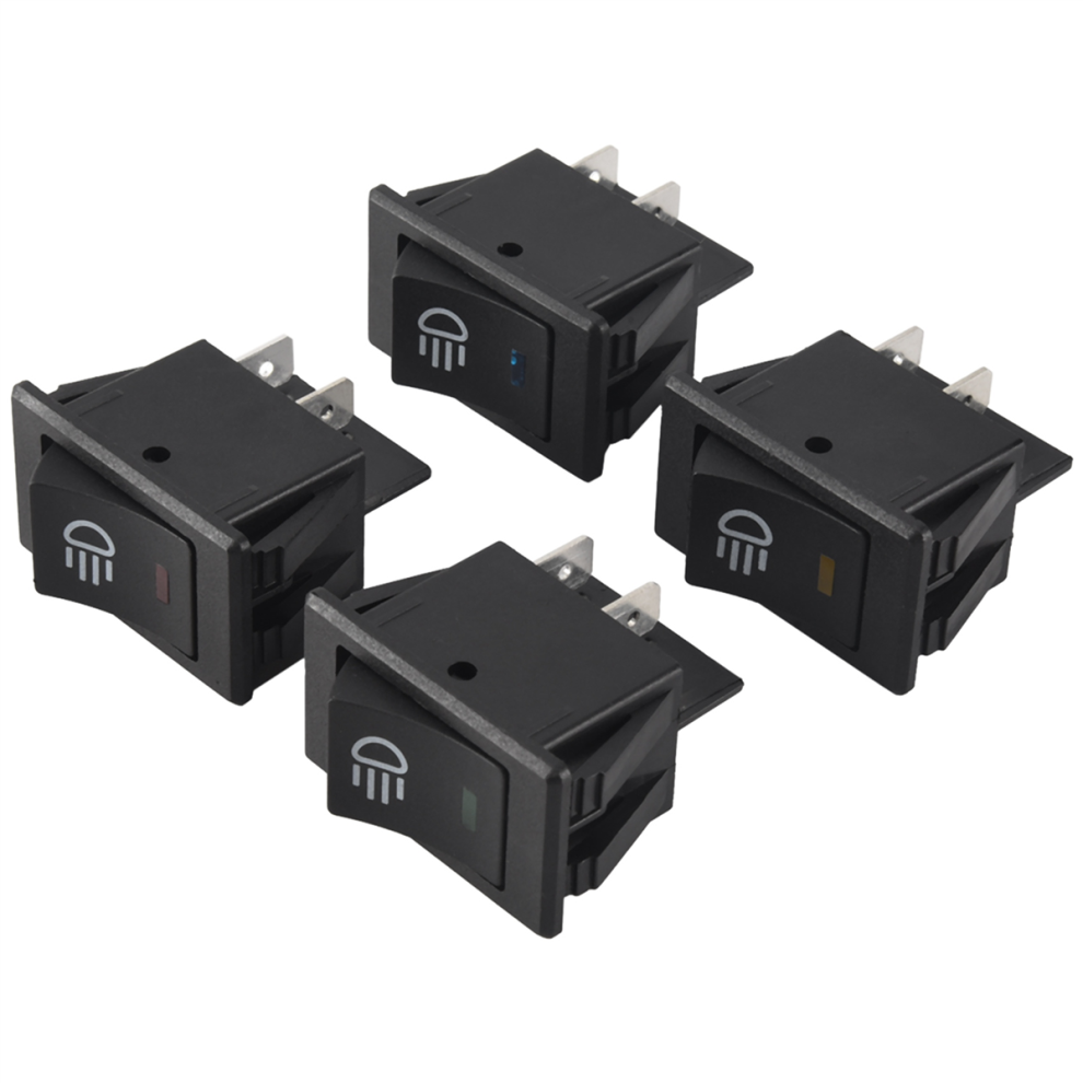 4X 12V 35A Car Truck Boat Fog Rocker Switch 4Pin Light/Black 4853934884217
