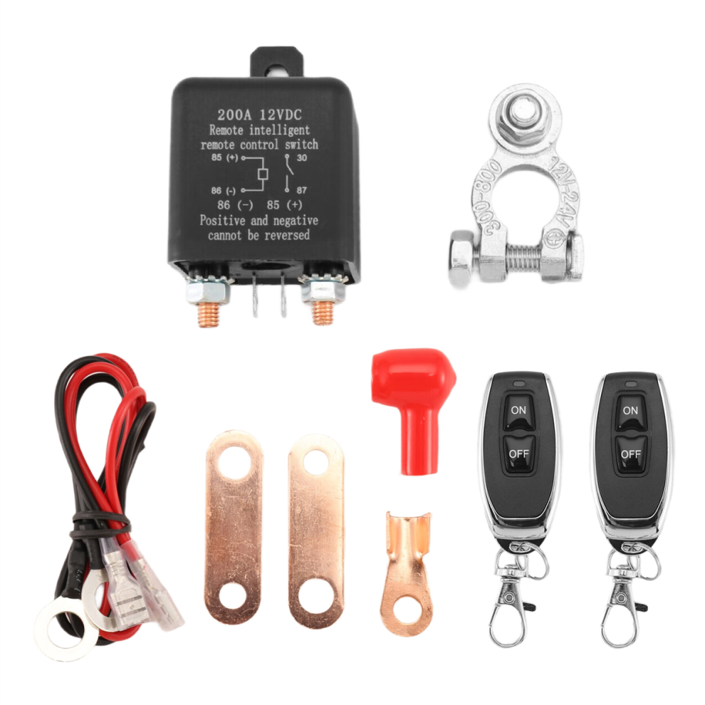 Remote Battery Disconnect Switch, 12V 200A Dual Remote Control Switch 4852230764261