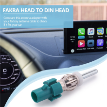 Car Stereo Antenna Adapter FM AM Radio Connector - Fakra to DIN