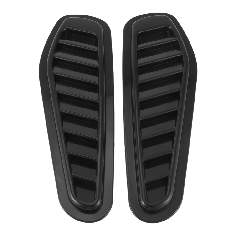 2Pcs Car Simulation Air Vent Universal Bonnet Hood Cover Black 4853934864745