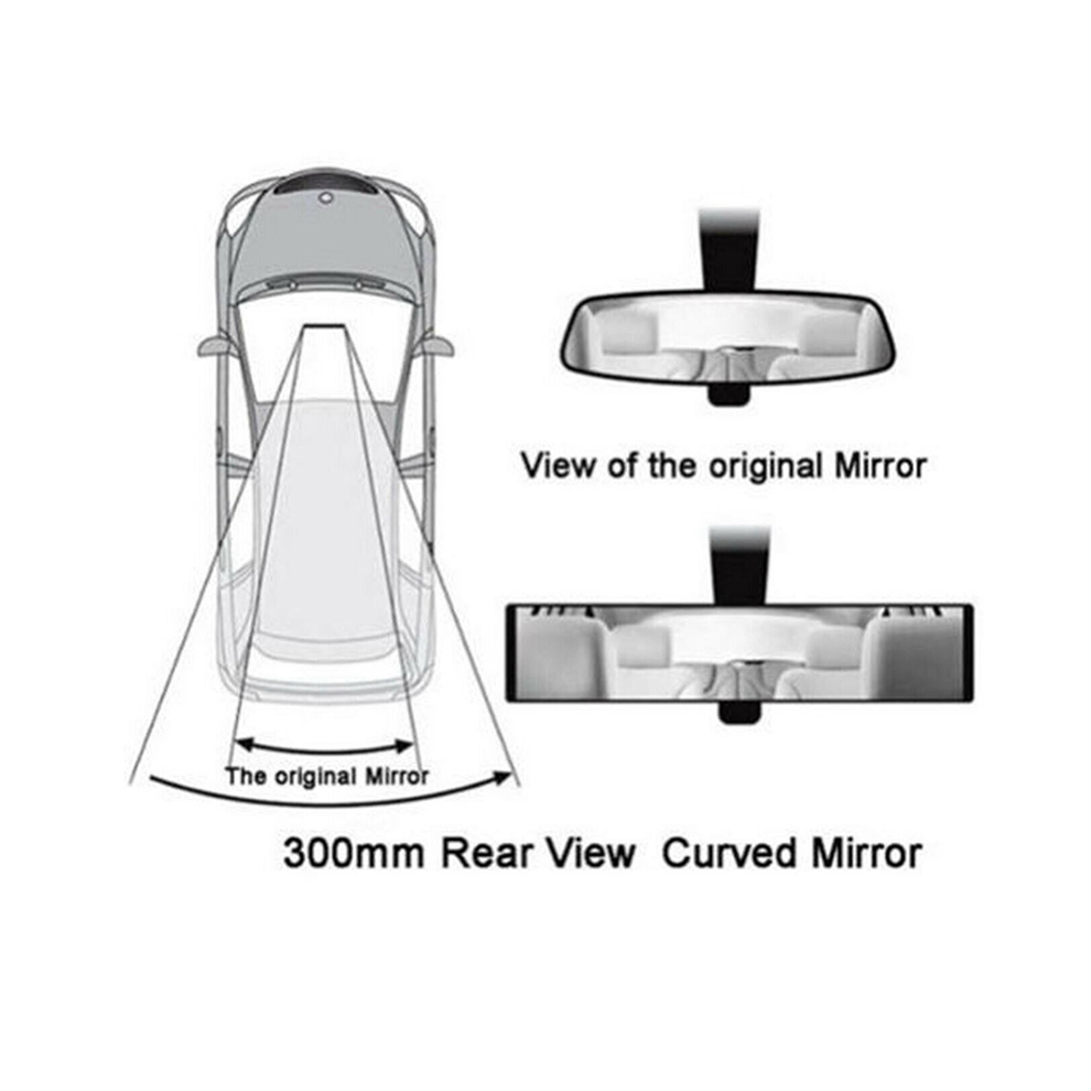 Car Rearview Mirrors,Car Universal 12Inch Interior Clip On Panoramic 4853297009463