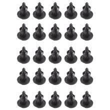 25 peças de rebites de plástico para para-choque e porta de carro com encaixe por pressão e furo de 10 mm