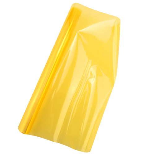 Gele auto achter mist koplamp tintfolie 30x60cm 2