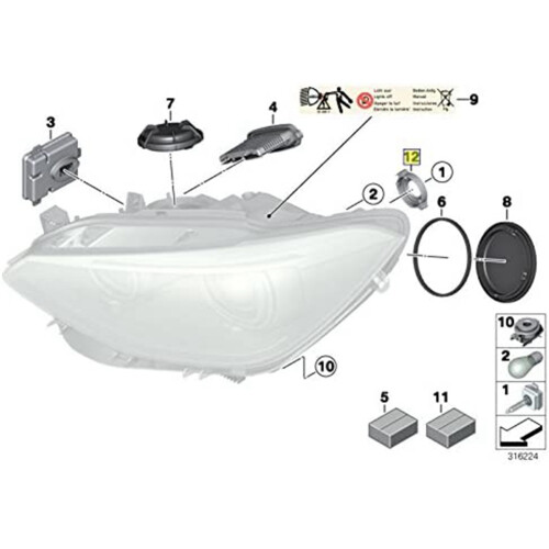 adaptateurs de support d'ampoule xénon HID D1S D3S avec fixation 63117162087 2
