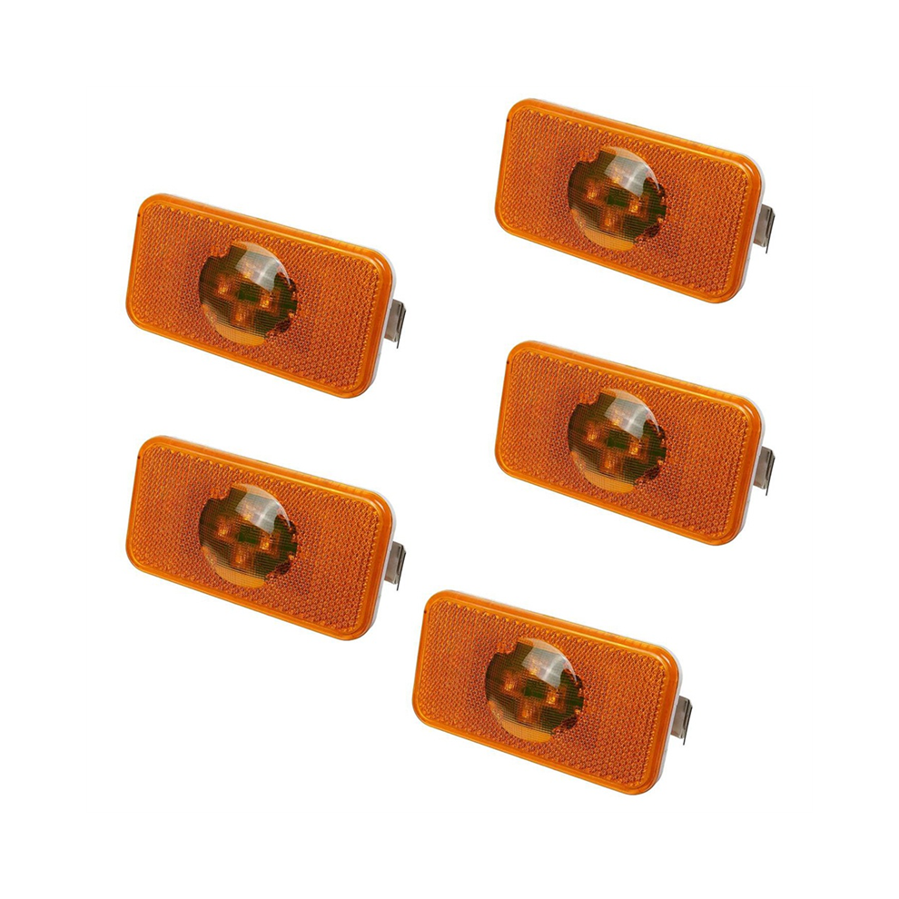 5Pcs 24V Truck Led Indicator Lamp 4 Led For Trucks Fm/ Amber 4853934889380