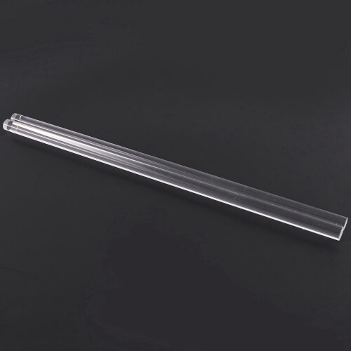 2 pezzi di asta estrusa rotonda in acrilico PMMA trasparente da 10 mm, lunghezza 12" 2