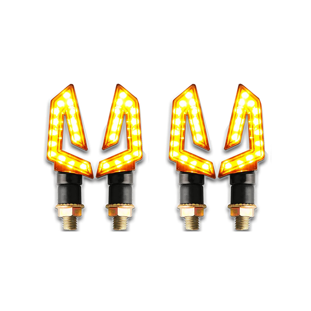 4Pcs Motorcycle Turn Signals 15Led Lamp For Motorbike Amber 4853934882824