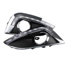 1Pair Daytime Running Light with Fog Lamp Hole for IX35 10-13