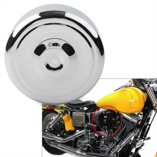 Krom runt luftfilterskydd för Touring Softail Dyna 2