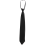 Heren effen zwarte polyester stropdas met rits, gladde stropdas met rits 2