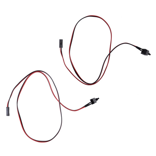 2 Pack 2 Pin SW PC Power Cable on/off Push Button 45cm 1