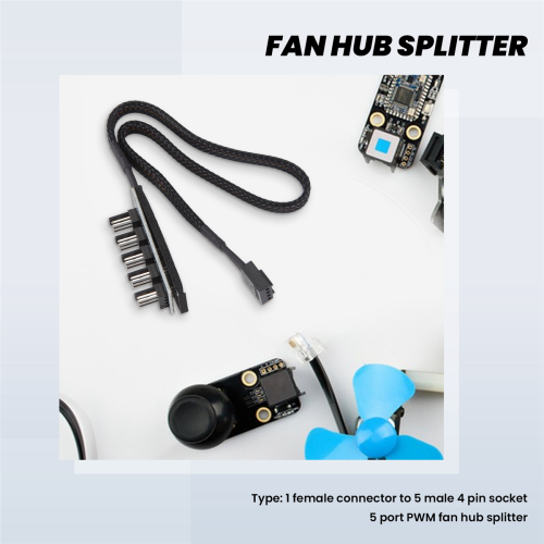 Host Case PC-koelerventilatorhub-splitterkabel voor 4-pins PWM-koelventilator 1