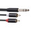 Kabel 6,35 mm mannelijk naar 2 adapter Y-splitterkabel - 3 meter 5