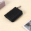 Leather Men Wallet Card Pack Zipper Card Bag Black 5