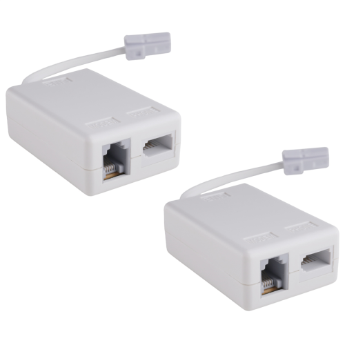 BT Plug To ADSL RJ11 Broadband Internet Microfilter Splitter 2 Pack 2