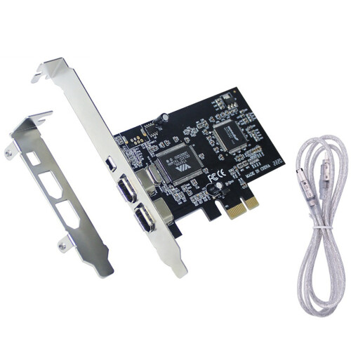 Placa PCI-E para FireWire 1394, Placa PCI-E x1 para IEEE 1394 com 3 portas FireWire