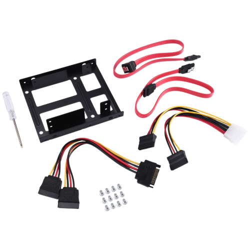 Adaptador para 2 SSDs de 2,5 polegadas para 3,5 polegadas (Cabos e cabos de alimentação inclusos) 1