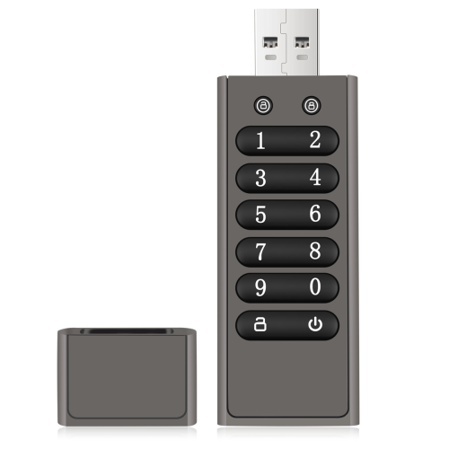 Secure USB Drive, 32GB Memory Stick with Keypad U Disk Flash 2