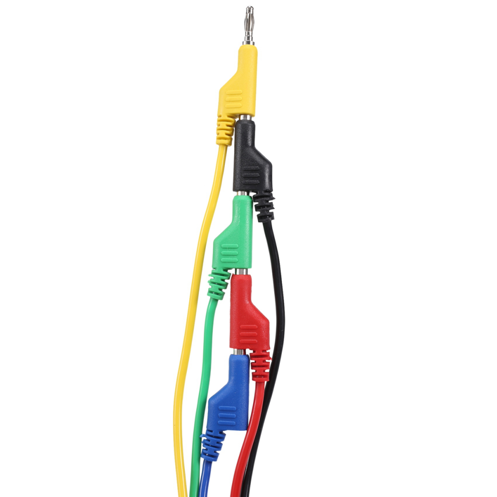 5Pcs Stackable Banana To Banana Plug Test Cable Wire 3.3Ft/1M 4853934890331