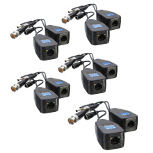 5 paia di ricetrasmettitori CCTV Coassiali BNC Video Power Balun