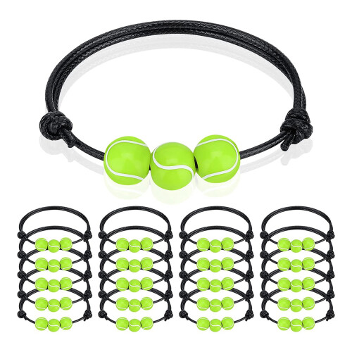 20 Pulseiras com Pingentes de Bolas de Tênis
