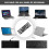 Capa adesiva de teclado com letras brancas, Azerty francês, preta, para notebook/PC 6