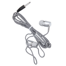 Cavo intrecciato per subwoofer H-169 da 3,5 mm per MP3 e MP4, universale (argento)