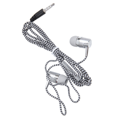 H-169 3,5 mm MP3 MP4-ledningar Subwoofer flätad sladd, universal (silver)