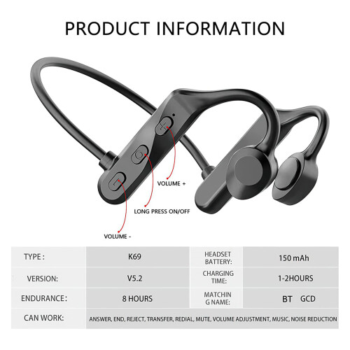 Bone Conduction Headphones Noise Cancelling Earphones 2