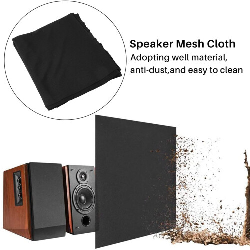 Luidsprekerroosterdoek Gille-stof – Luidspreker/Radio meshdoek – Zwart 1